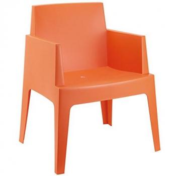 Chaise design 'PLEMO' orange