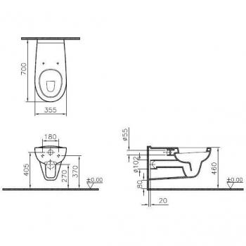 WC Sospeso Vitra Bianco Conforma Sciacquo