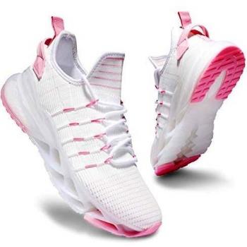 Deevike Tennisschuhe Frau – elegante Weiß‑Rosa Variante, 37