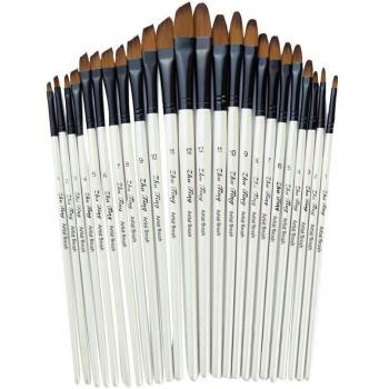 12 Flachpinsel für Öl