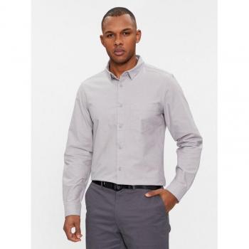 Calvin Klein Oxford Shirt Grigio Regular Fit