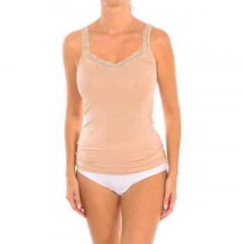 Top de renda Amor y Besos – Modelo Q-EN706, tamaño medio, color marrón