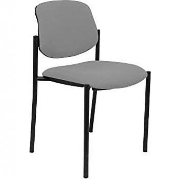 Silla fija Villalgordo bali gris chasis negro PIQUERAS Y 27NBALI40