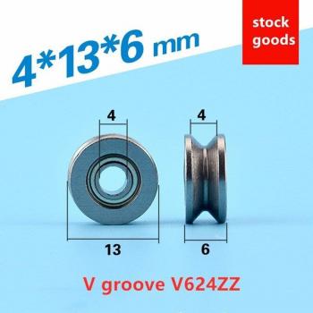 V623 V624ZZ U623ZZ U624ZZ U604ZZ V/U Groove Track Guide Pulley Roller Bearings (500 pcs)