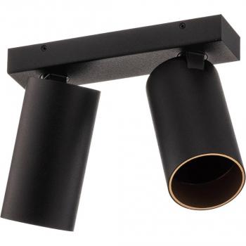 Foco Doble Negro-Oro Mono II – Set de 2