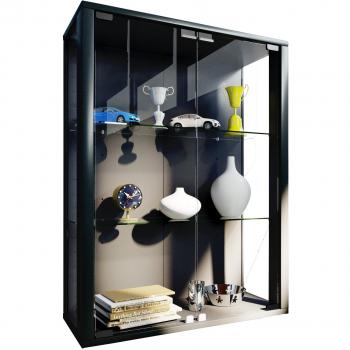 Udina Moderne Glasvitrine – Wandregal, ESG‑Glas, 80 × 60 × 25 cm