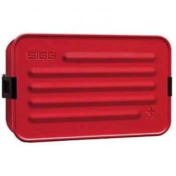 SIGG Metal Box Plus L – Federleichte Wander‑Brotdose – 1,2 L – Rot
