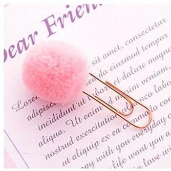 Kawaii Small Hair Ball Bookmark Clips