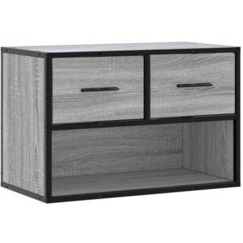 Rack para TV 60x31x39,5 cm Cinza Sonoma em Madeira e Metal