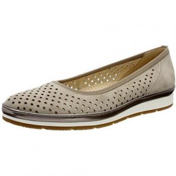 Damen-Ballerinas Gabor Comfort Sport, geschlossen, Braun, Visone Luxor Gel, EU 36