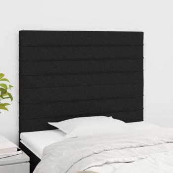 VidaXL Kopfteil-Set 2 Stück Schwarz 100x5x78/88 cm Stoff