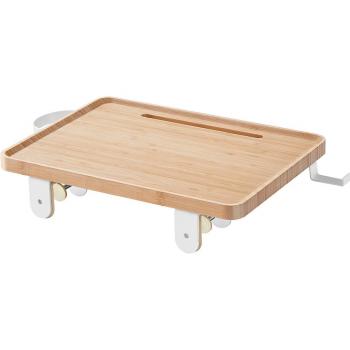 Nachttisch zum Einhängen mit Getränkebecherhalter – naturbeige