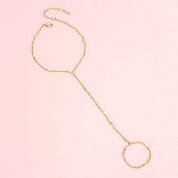 Thin Copper Chain Finger Bracelets for Women