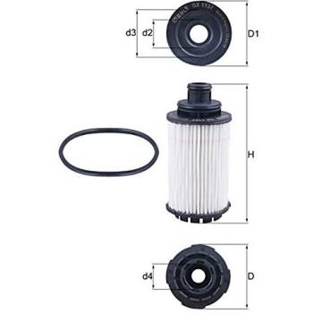 MAHLE Filtro olio OX 1137D