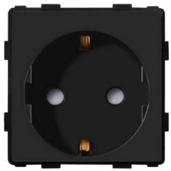 Enchufe Schuko 16A 250V negro