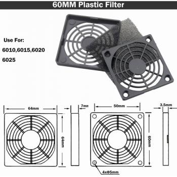 Juego de rejillas para ventiladores de 40mm a 120mm