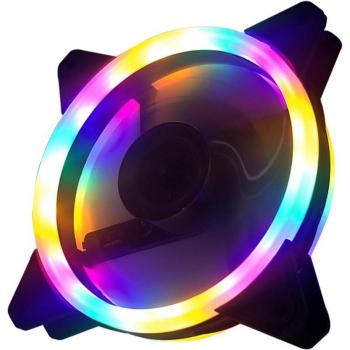 Ventilador RGB 12cm Doble Apertura para PC con Cubierta