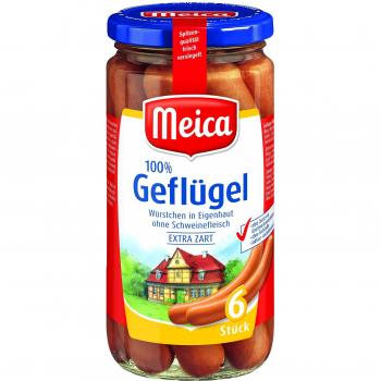 Meica Geflügel-Würstchen, extra zart, 6 Stück, 380 g