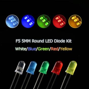100PCS 5mm F5 LED Diodes
