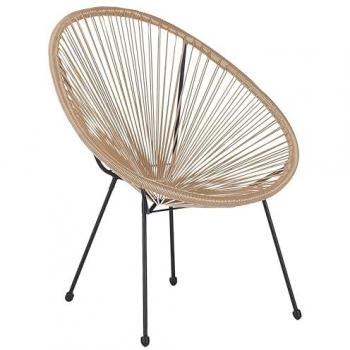 Gartenstuhl Balkon Polyrattan Spaghetti-Optik