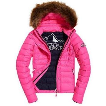 Superdry Frauen Daunenjacke Fuji Slim Doppel Zipho S Rosa