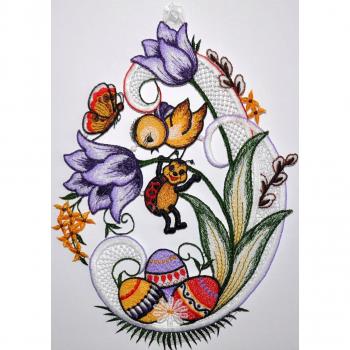 Buntes Fensterbild Ostern von Stickereien Plauen, Gr. 1