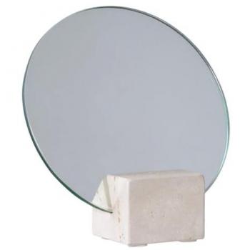 Espejo de Mesa Lucía, Vidrio, Beige, 18x6,5x18 cm