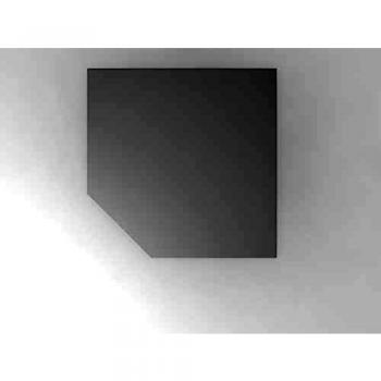 Verkettungsplatte trapezform 120x120cm mit Fuß Grau/Silber