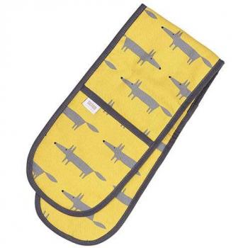 Dexam Scion Living Double Oven Glove Mr Fox Yellow