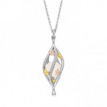 Pendentif en argent avec quartz rose ERN-UNIVERSE-RQ-TRI