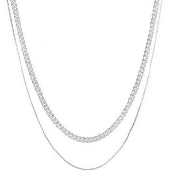 Herren Ketten Set Panzer Venezia 925 Silber Schmuck 2 tlg