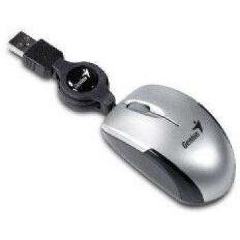 Genius Micro Traveller 74 mm Silver Mouse