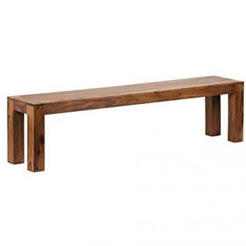 KADIMA DESIGN Landhaus-Sitzbank aus Akazie/Sheesham, 120/140/160/180x45 cm, handgefertigt, bis zu 250 kg belastbar