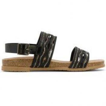 Sandalias de mujer estilo bio textil combinado Porronet Darla negro