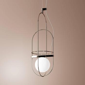 Fontana Arte Chrome LED Hanging Pendant Setareh