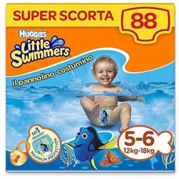 Huggies Little Swimmers Pannolini, Taglia 5-6 (12-18 kg), 88 Pannolini Costumini