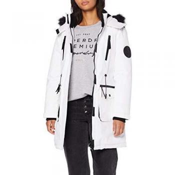 Superdry Aiko Everest Icon Parka, Talla 16, Blanco