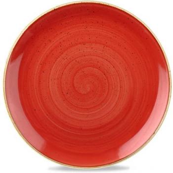 Set di 12 Piatti Piani Rosso Stone 32cm