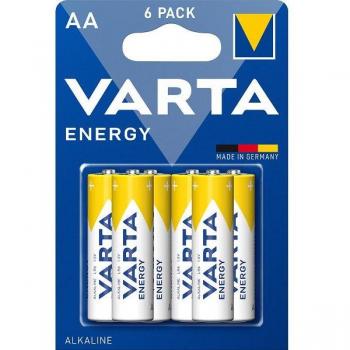 Varta Batterie VARTA Energy AA Alkali 1.5 V 6 Stück (6 Stk., AA), Batterien + Akkus