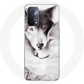 Oppo A93 5G Shell The Wolf and the She-Wolf Black and White