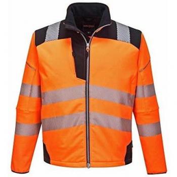 Giacca Portwest antipioggia Softshell alta visibilità arancione/nere M