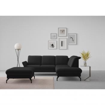 Ecksofa SIT & MORE “Fashion L‑Form” – B 250 cm, H 84 cm, T 207 cm, schwarz, motorisch verstellbar