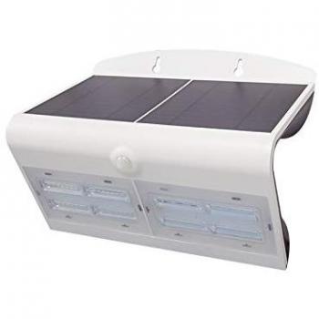 Aplique de pared solar blanco con sensor 3.2W 400LM 3000K luz cálida