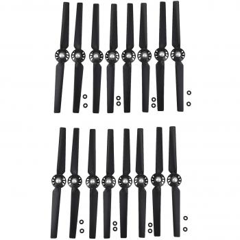 Hélices d’échange pour drone Yuneec Q500 – Kit 16 pièces, système de blocage automatique, noir