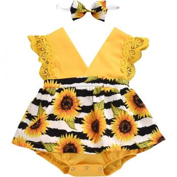 Baby Girls Sleeveless Sunsuit