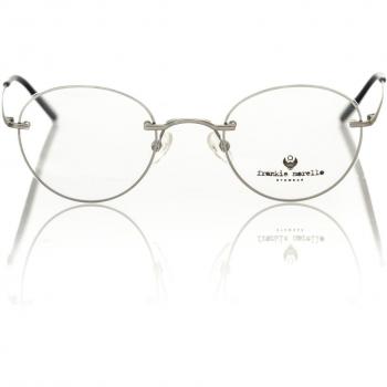 Frankie Morello Round Metal Frame Glasses Gray Male ONE SIZE