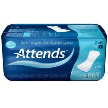 ATTENDS Soft 1 Mini Pack de 20 Protections Droites pour Incontinence