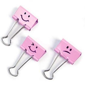 Rapesco Pink Emoji Clip Bundle – 20 Units