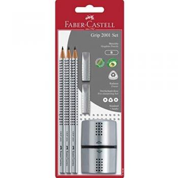 Crayons de dessin graphite HB Faber-Castell avec accessoires