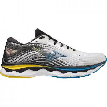 Scarpe running MIZUNO Wave Sky, taglia 41, Giallo/Bianco/Blu